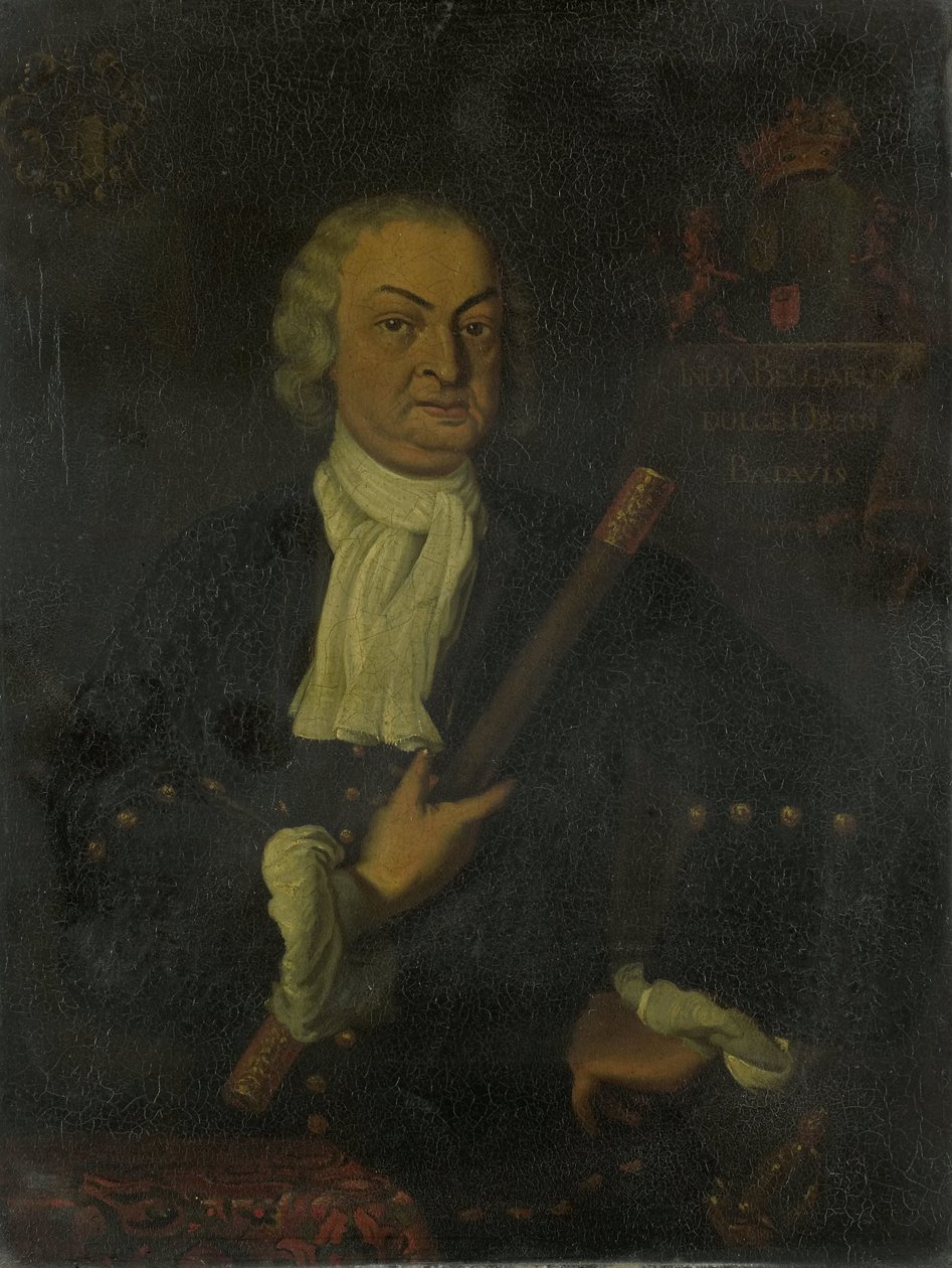 亨德里克-斯瓦尔德克伦（Hendrik Swaardecroon，1667-1728 年）。总督（1718-25 年） 作者 Hendrik van den Bosch（复制后）