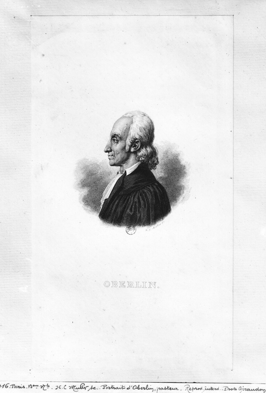 Jean Frederic Oberlin的肖像（1740-1846） 作者 亨利·查尔斯·穆勒