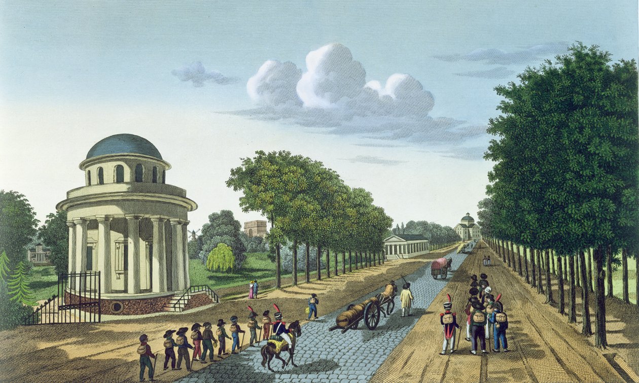 Parc Monceaux，18.15-20（彩色雕刻） 作者 亨利·库沃西耶·沃辛（Henri Courvoisier-Voisin）