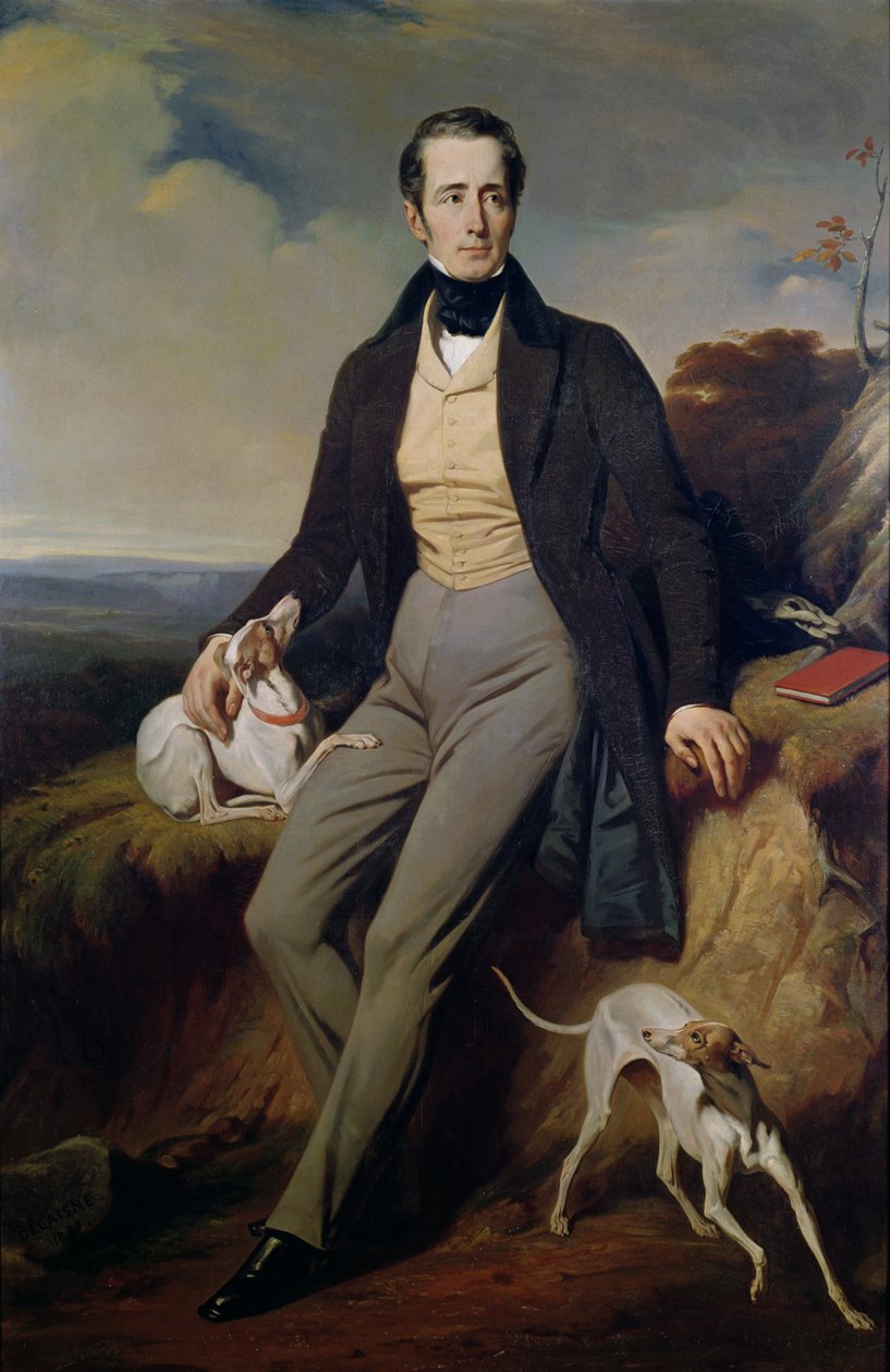 Alphonse de Lamartine（1790-1869）1830年的肖像 作者 亨利·德凯纳