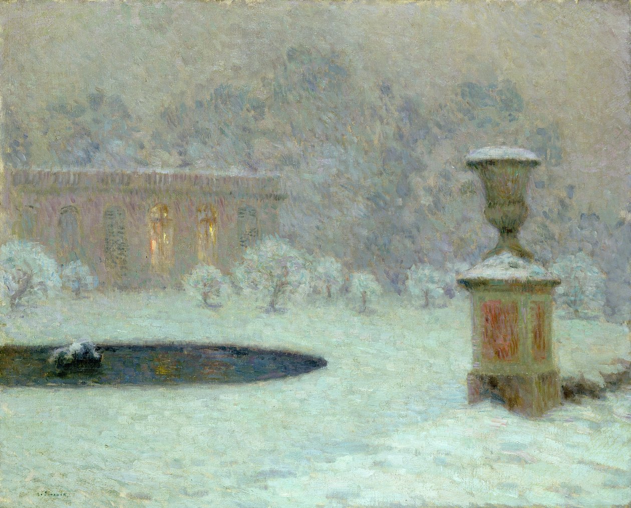 Trianon Under Snow，c.1905 作者 亨利·尤金·奥古斯丁·勒·斯达纳