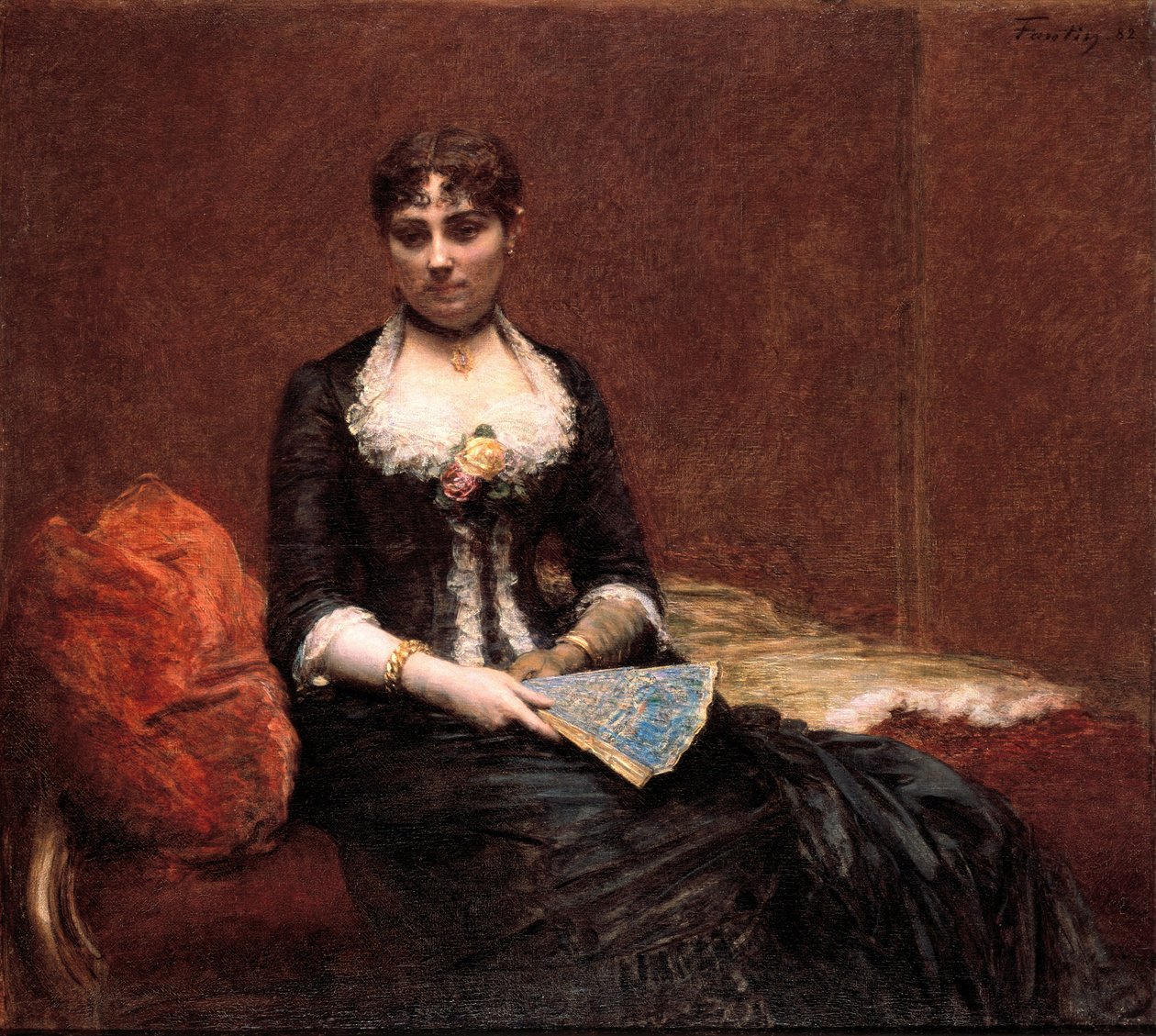 LéonMaître女士的肖像（LéonMaître夫人的肖像） 作者 伊格纳斯·亨利·让·范坦·拉图尔