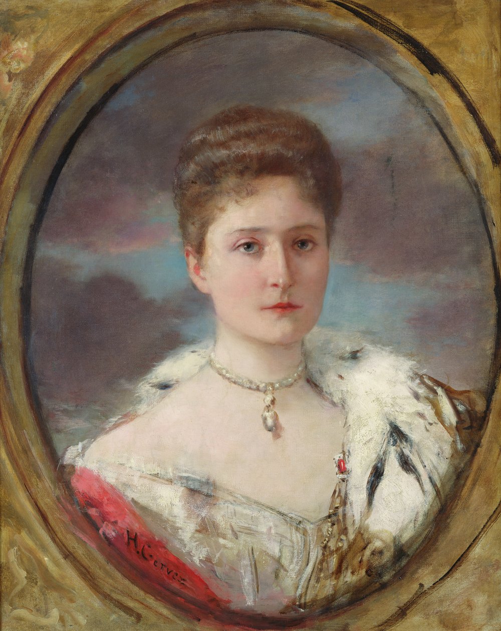 Tsarina Alexandra（1872-1918）的肖像，1898年 作者 亨利·格维克斯