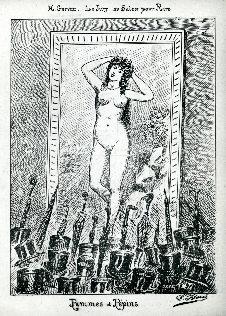 沙龙的评审团，来自&39;Le Rire&39;，1885年5月 作者 亨利·格维克斯