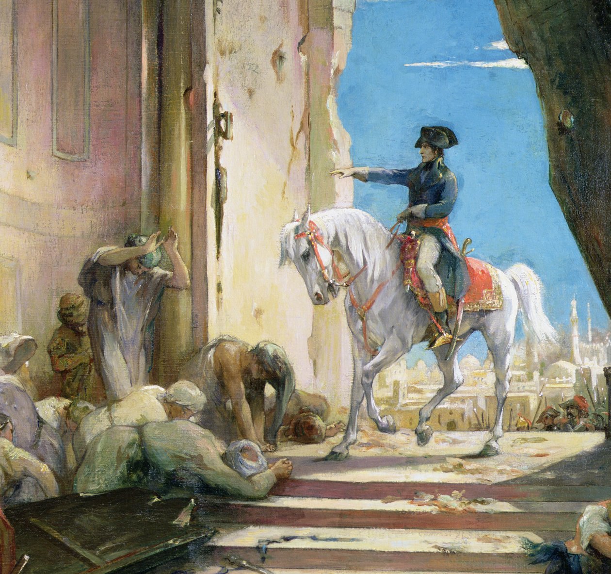 Napoleon Bonaparte（1769-1821）在开罗大清真寺（详情为26200） 作者 亨利·利奥波德·利维