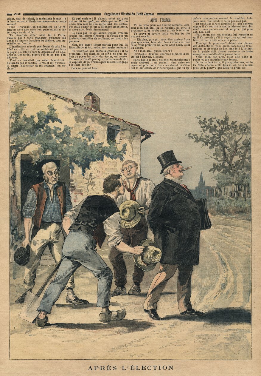 大选之后，插图来自&39;Le Petit Journal&39;，Supplement Illustre，1893年9月2日 作者 亨利·迈耶（Henri Meyer）