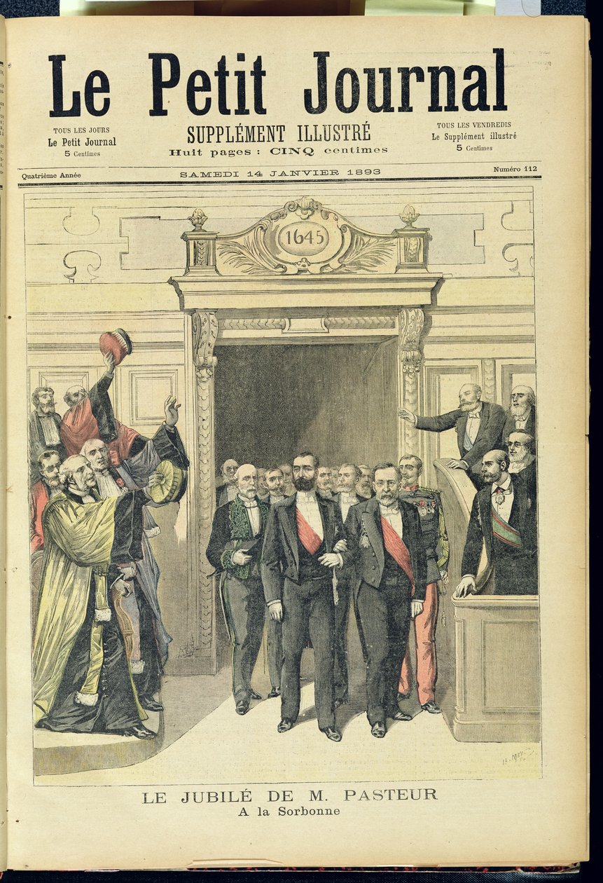 路易斯巴斯德的禧年（1822年至1895年），1892年12月27日在索邦大学，来自&39;Le Petit Journal&39;，1893年1月14日 作者 亨利·迈耶（Henri Meyer）