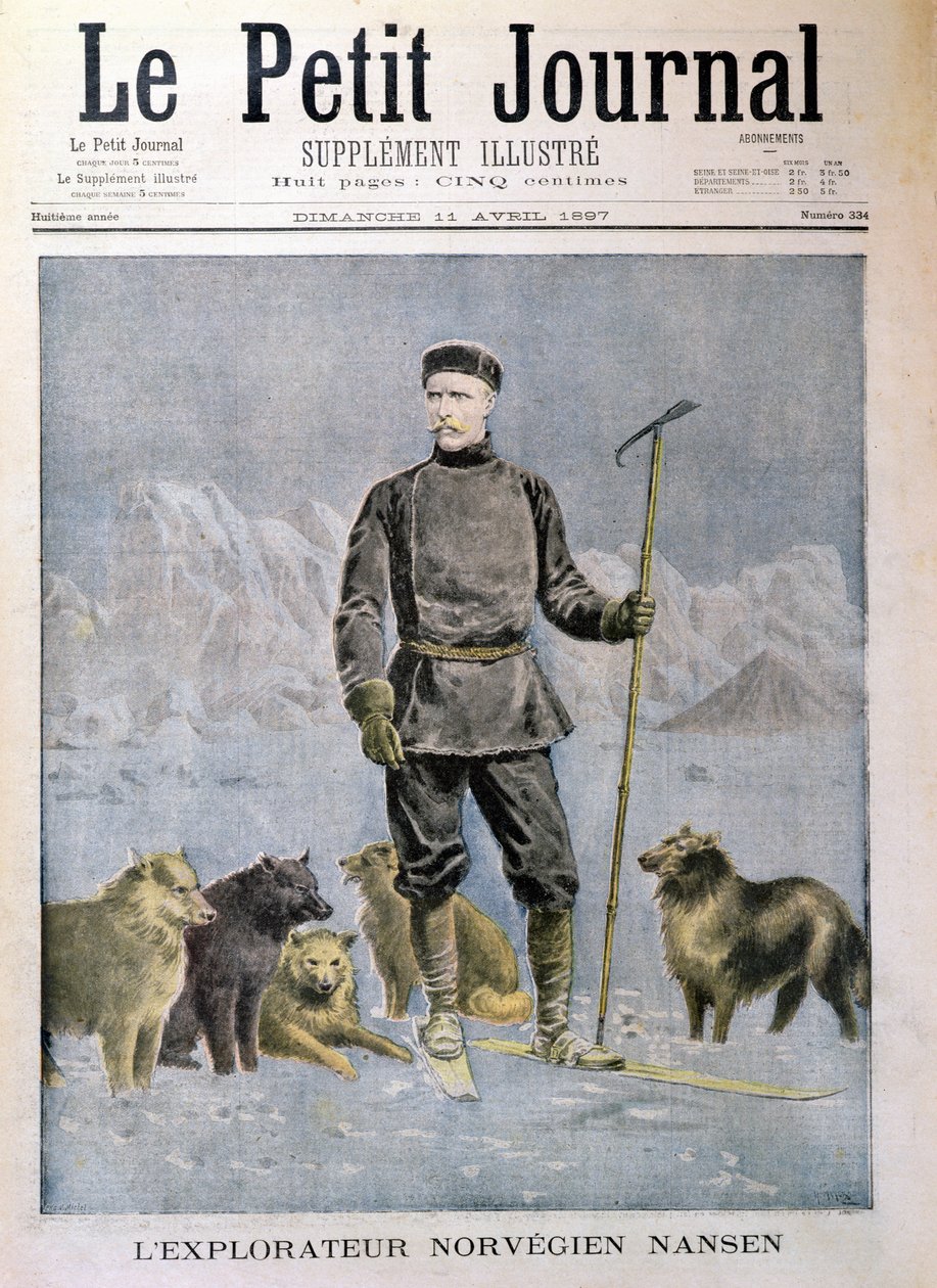 挪威探险家南森，“Le Petit Journal”的封面，1897年4月11日 作者 亨利·迈耶（Henri Meyer）