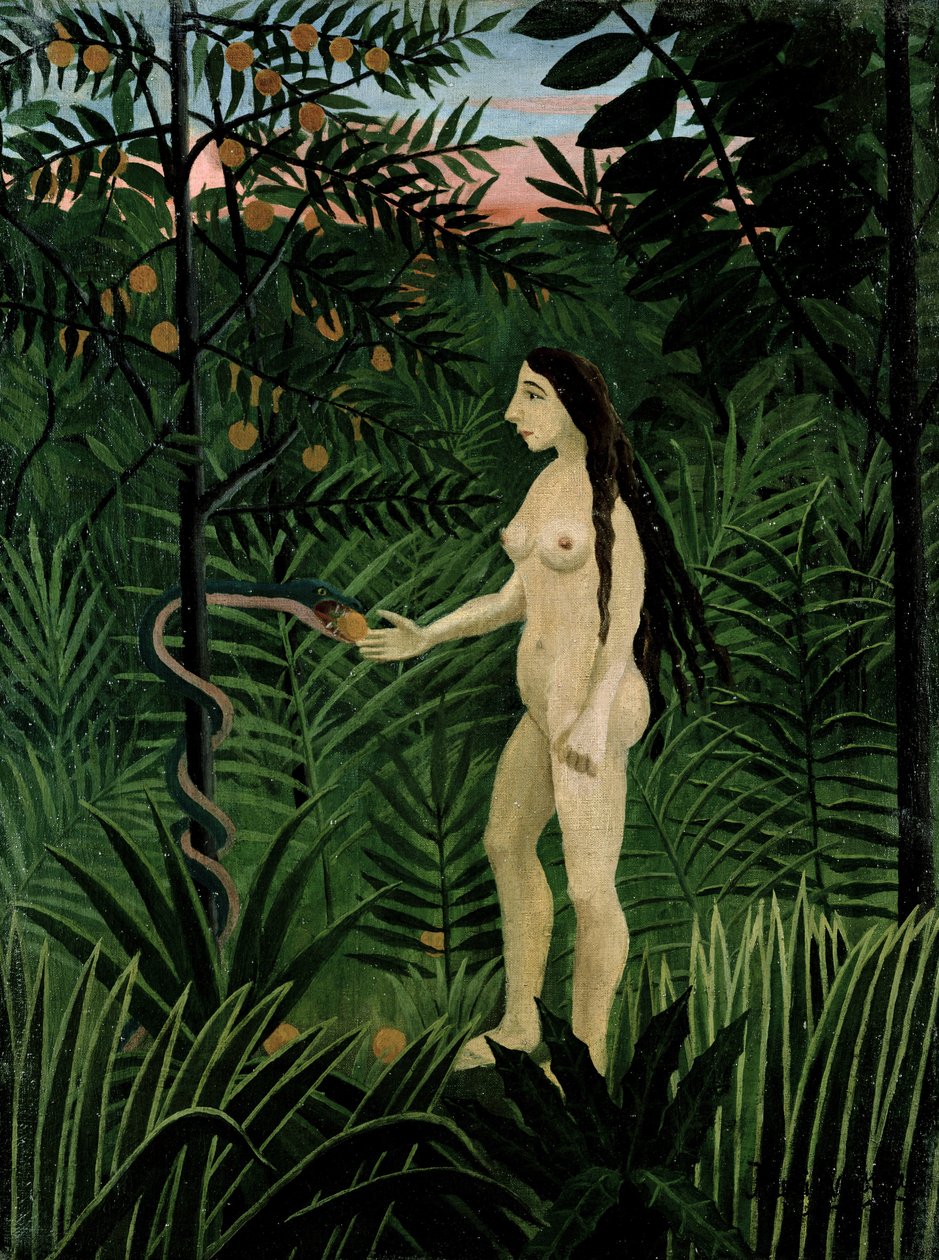 夏娃，c.1906-07 作者 亨利·卢梭