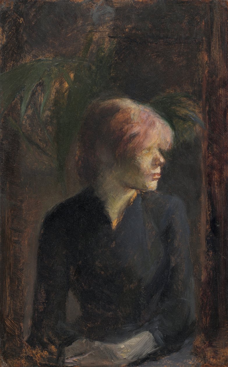 Carmen Gaudin，1885年（木材上的油） 作者 亨利·德·图卢兹·劳特雷克