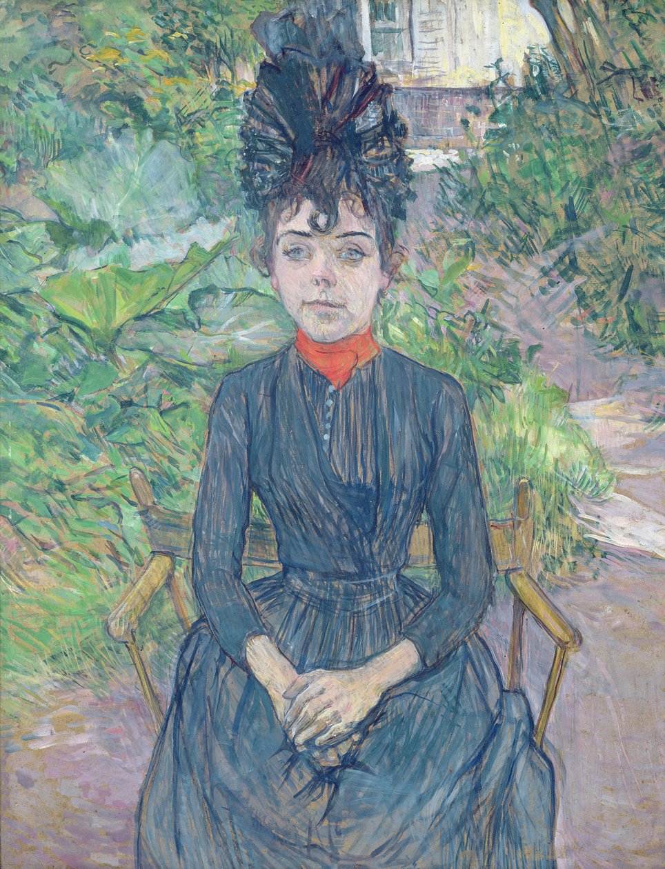 Justine Dieuhl，c.1891（石油卡） 作者 亨利·德·图卢兹·劳特雷克