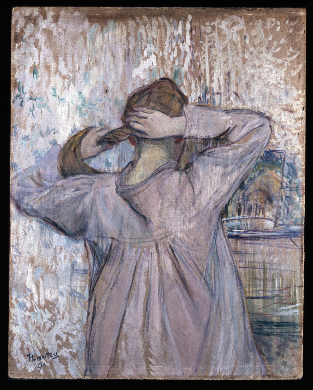 La Toilette，1891年（纸上油纸） 作者 亨利·德·图卢兹·劳特雷克