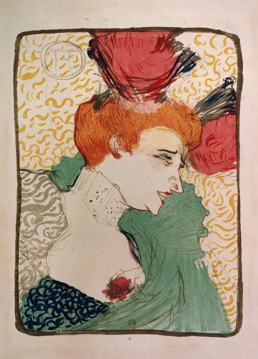 Madeiliselle Marcelle Lender，1895（litho and wc）（证明7012） 作者 亨利·德·图卢兹·劳特雷克