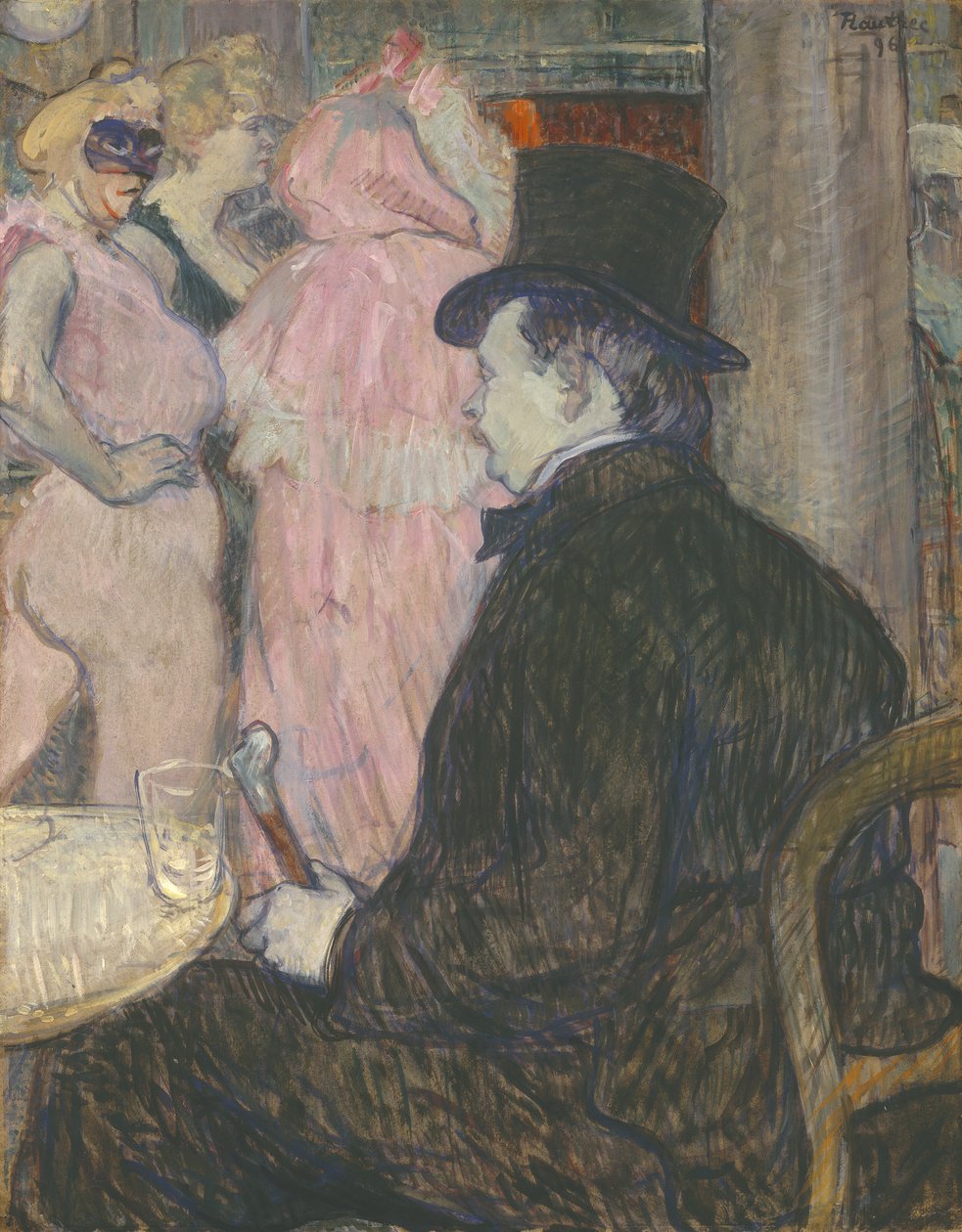 Maxime Dethomas，1896年（纸上油） 作者 亨利·德·图卢兹·劳特雷克