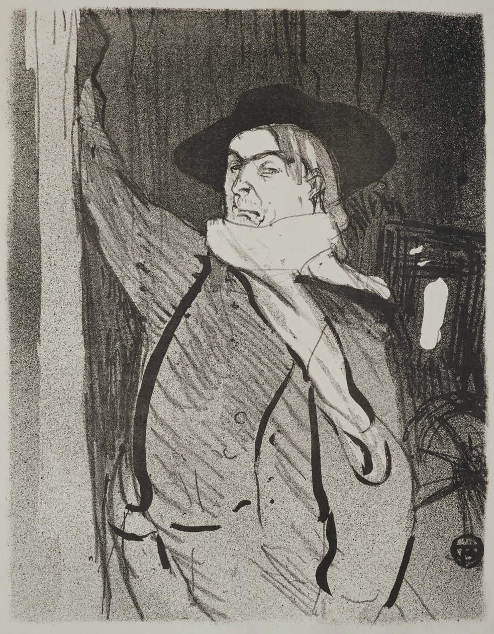 Aristide Bruant的肖像（c.1895-1900） 作者 亨利·德·图卢兹·劳特雷克