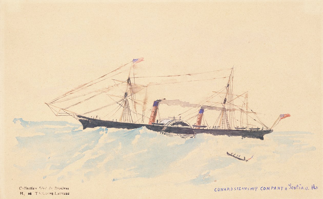 “Scotia”，Cunard轮船，c.1879-80 作者 亨利·德·图卢兹·劳特雷克