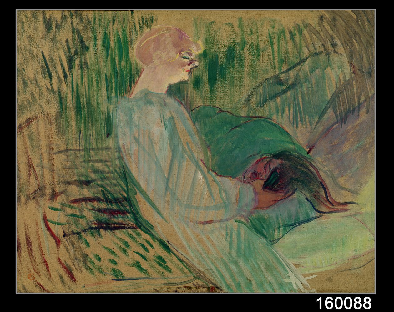 The Divan，Rolande，1894（纸上油） 作者 亨利·德·图卢兹·劳特雷克
