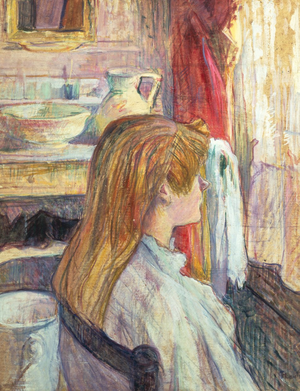 1893年窗口的女人 作者 亨利·德·图卢兹·劳特雷克