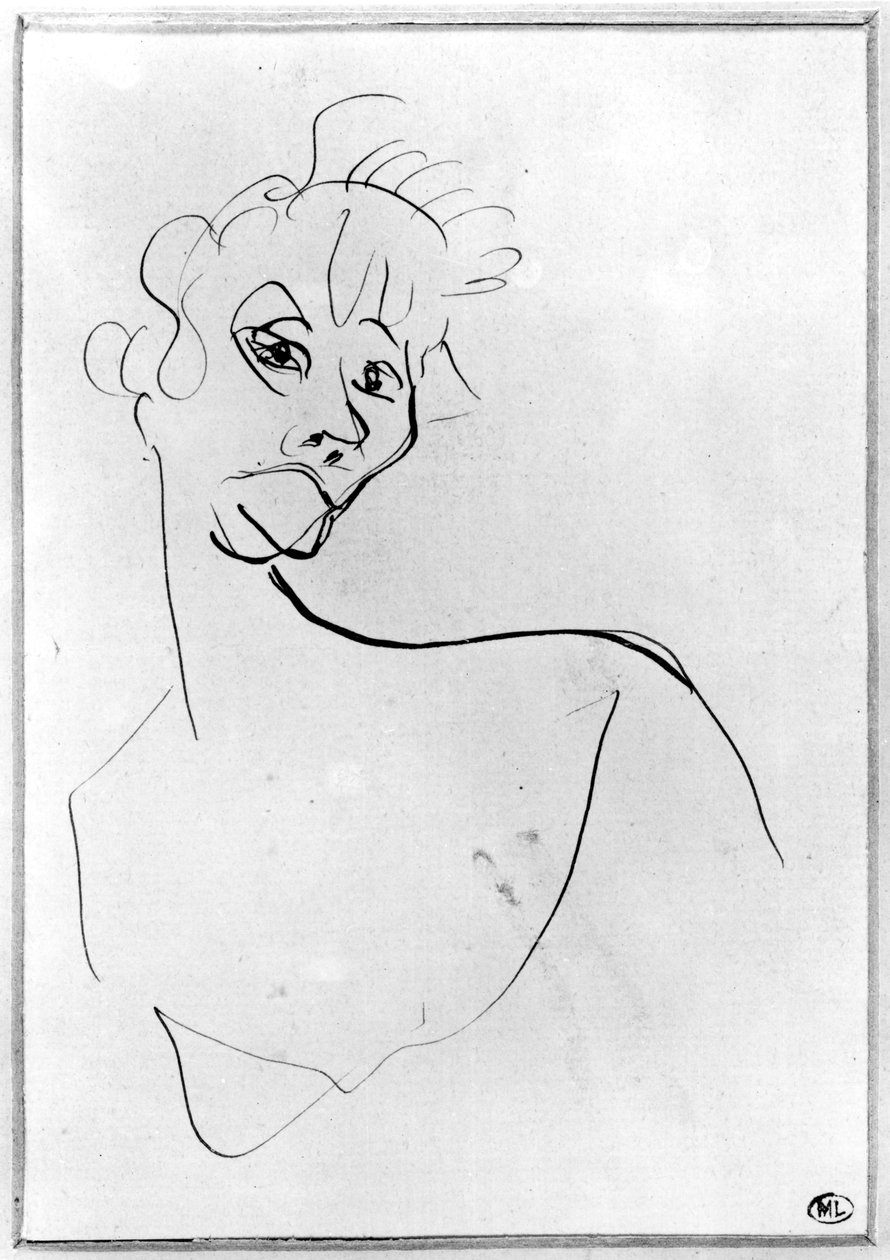 Yvette Guilbert（1867-1944）1894 作者 亨利·德·图卢兹·劳特雷克