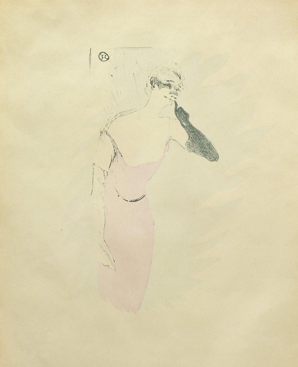 Yvette Guilbert，c.1894 作者 亨利·德·图卢兹·劳特雷克