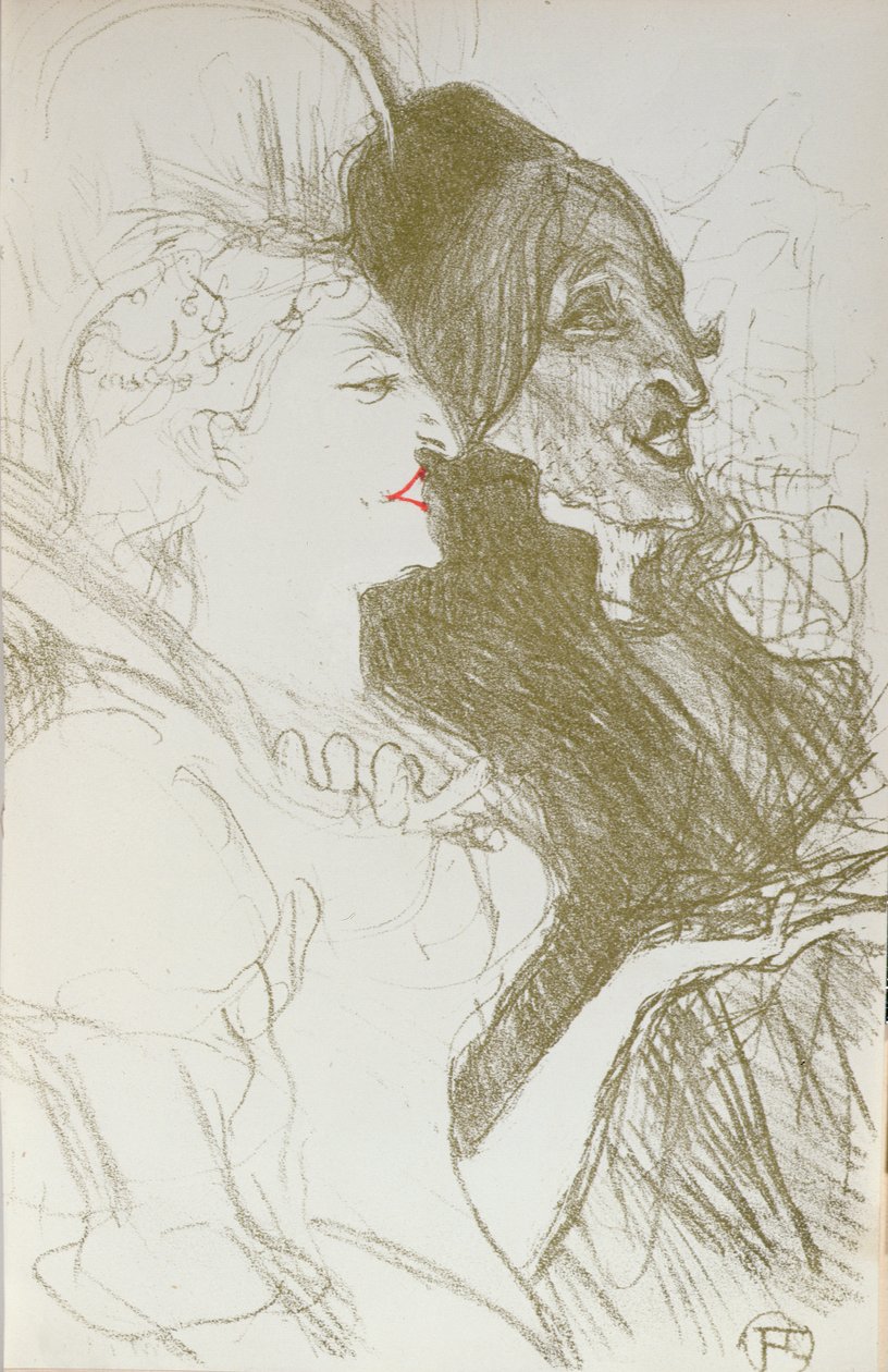插图来自&39;La Revue Blanche&39;，1894年3月 作者 亨利·德·图卢兹·劳特雷克