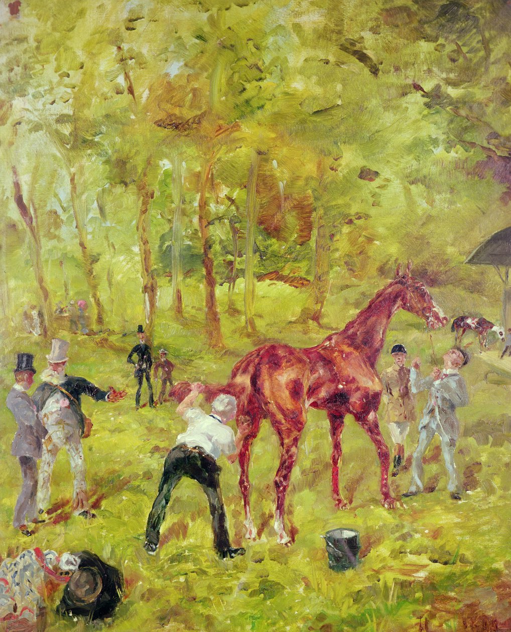 Souvenir d&39;Auteuil，1881年（纸上油） 作者 亨利·德·图卢兹·劳特雷克