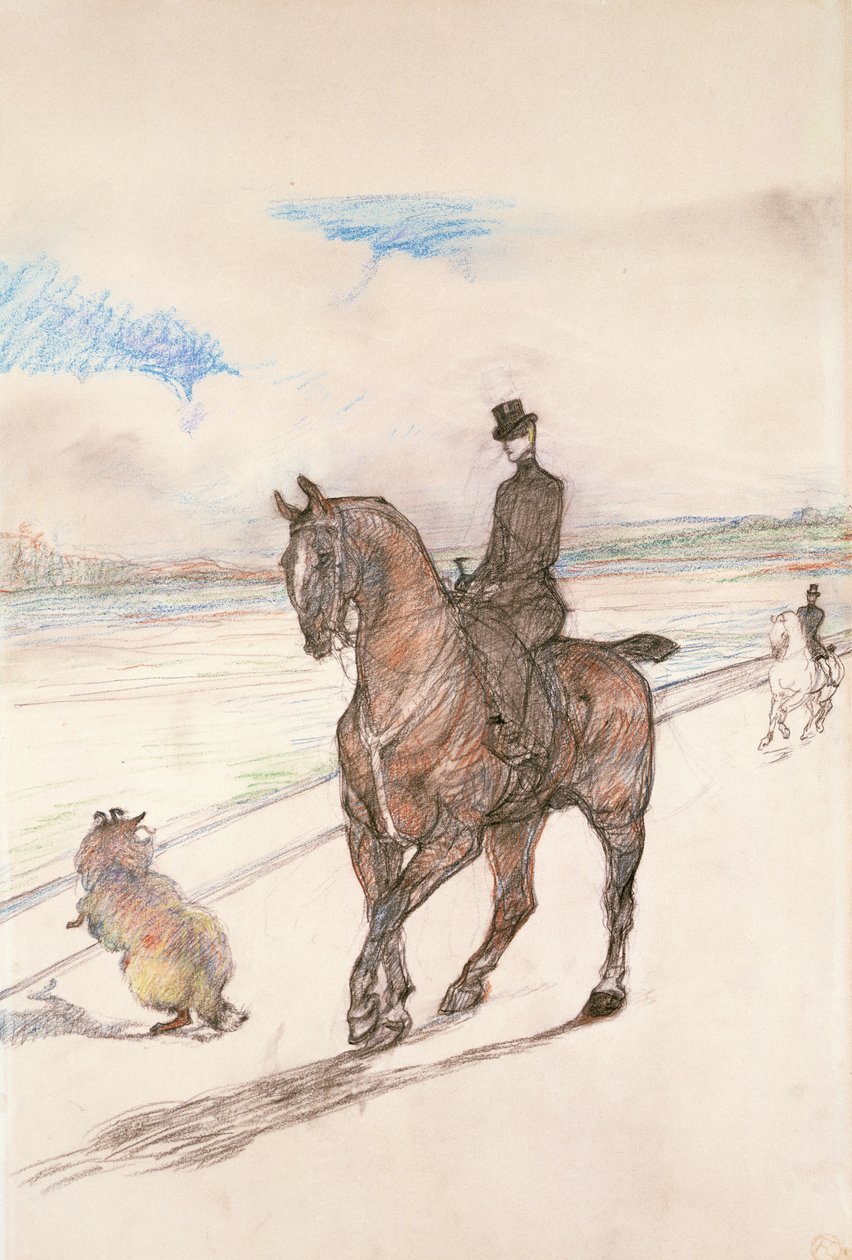 亚马逊，1899年（彩色铅笔在纸上） 作者 亨利·德·图卢兹·劳特雷克