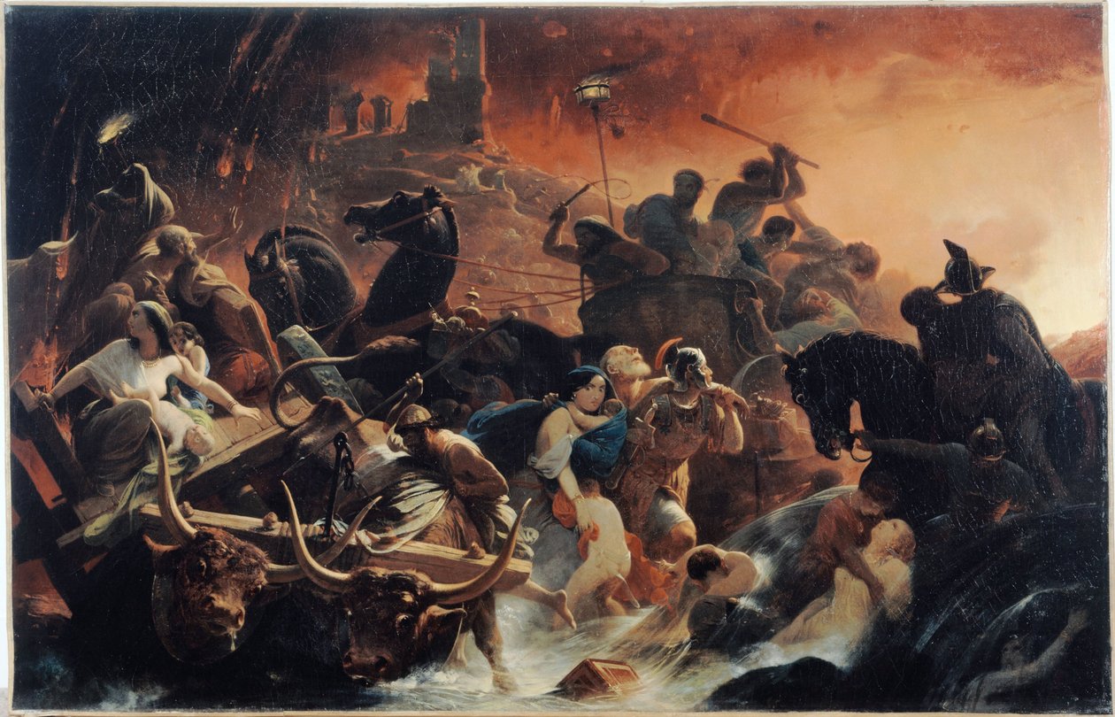 庞贝末日》，1834 年至 1850 年（布面油画） 作者 亨利-弗雷德里克·肖邦