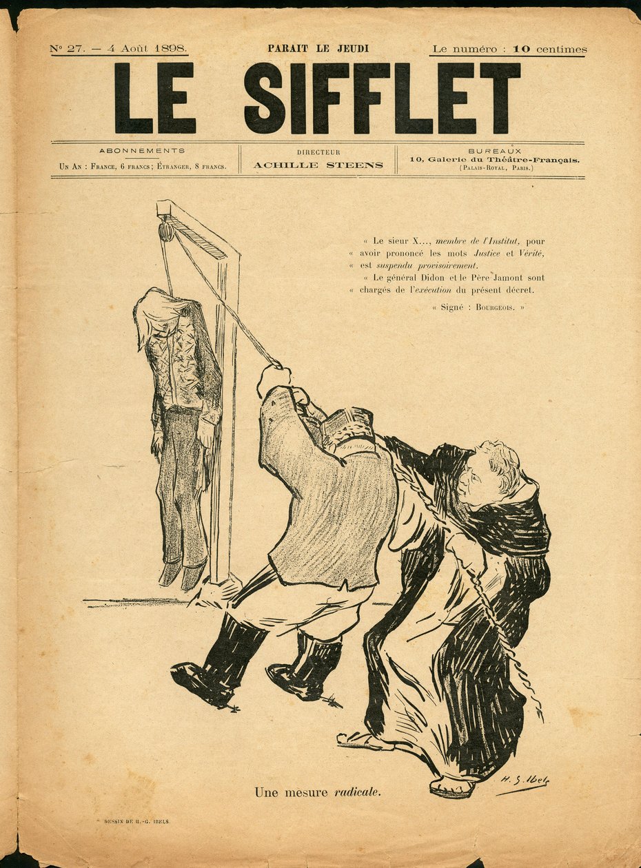 Le Whistle, number 27, Satirique en N & B 作者 亨利·加布里埃尔·伊贝尔斯