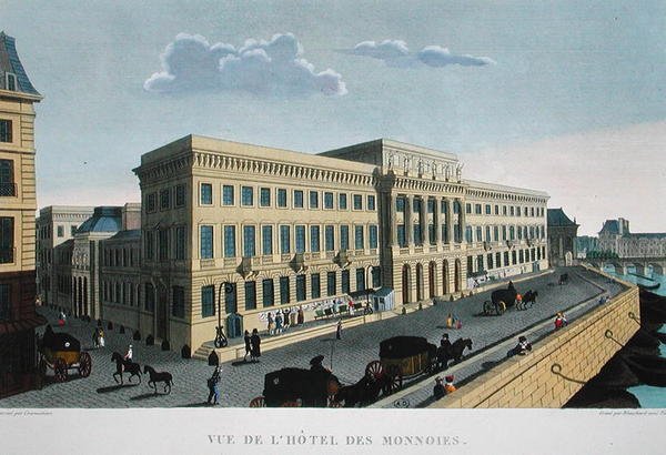 蒙奈酒店，约1815-20年（彩色雕刻）。 作者 亨利（后）Courvoisier Voisin