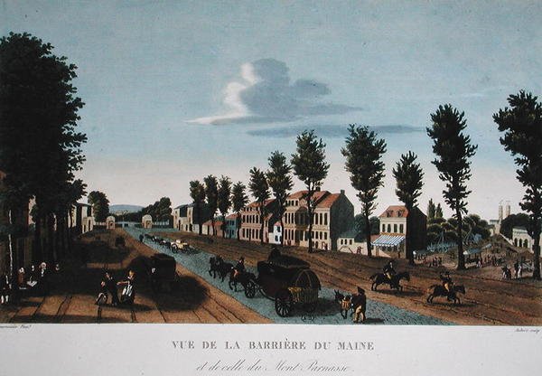 缅因州酒吧，约1815-20（彩色雕刻）。 作者 亨利（后）Courvoisier Voisin
