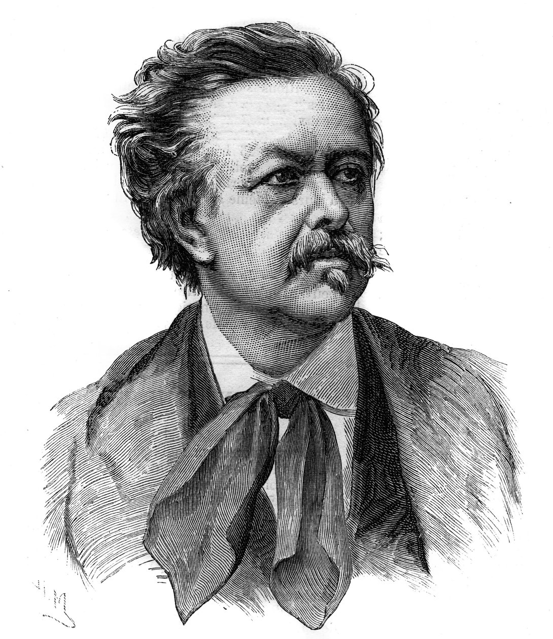 Emile Gigault de La Bedolliere (1812-1883)法国作家、记者和翻译家的肖像--根据Henri Meyer的画作雕刻。 作者 亨利·梅耶（之后）