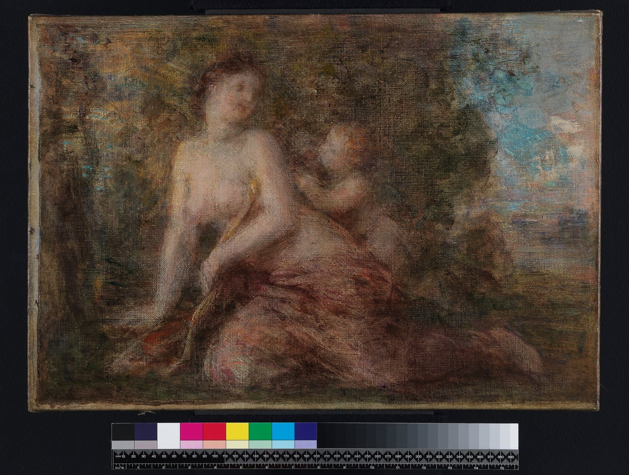 维纳斯和丘比特，1904 年之前（布面油画） 作者 Henri (attr. to) Fantin Latour