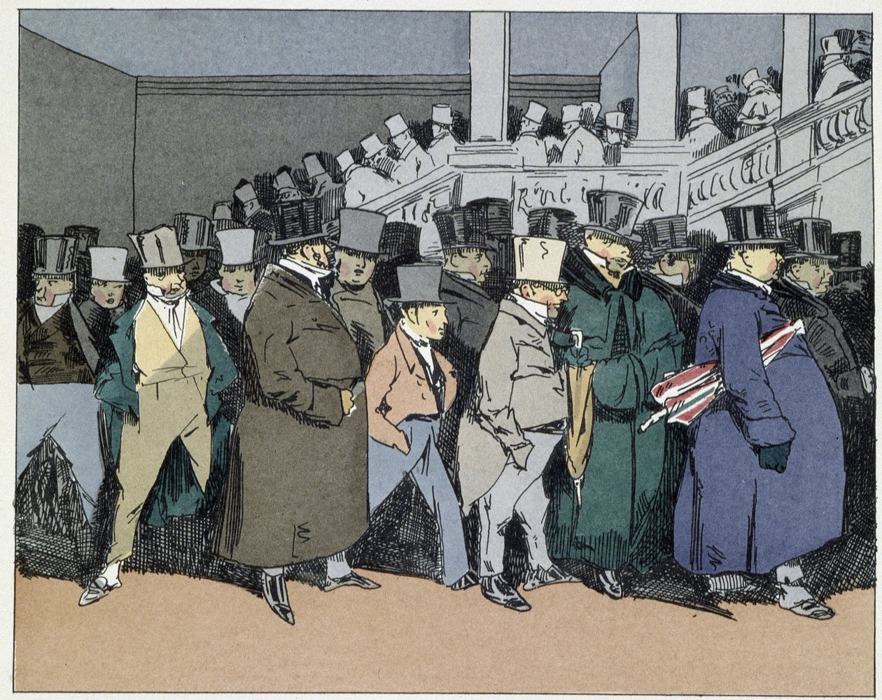 四个小时：员工离开，直到第二天忘记任何官僚事务 - 在 Henri Monnier 的“”Mores 行政”中 作者 亨利·邦纳维特·蒙尼尔