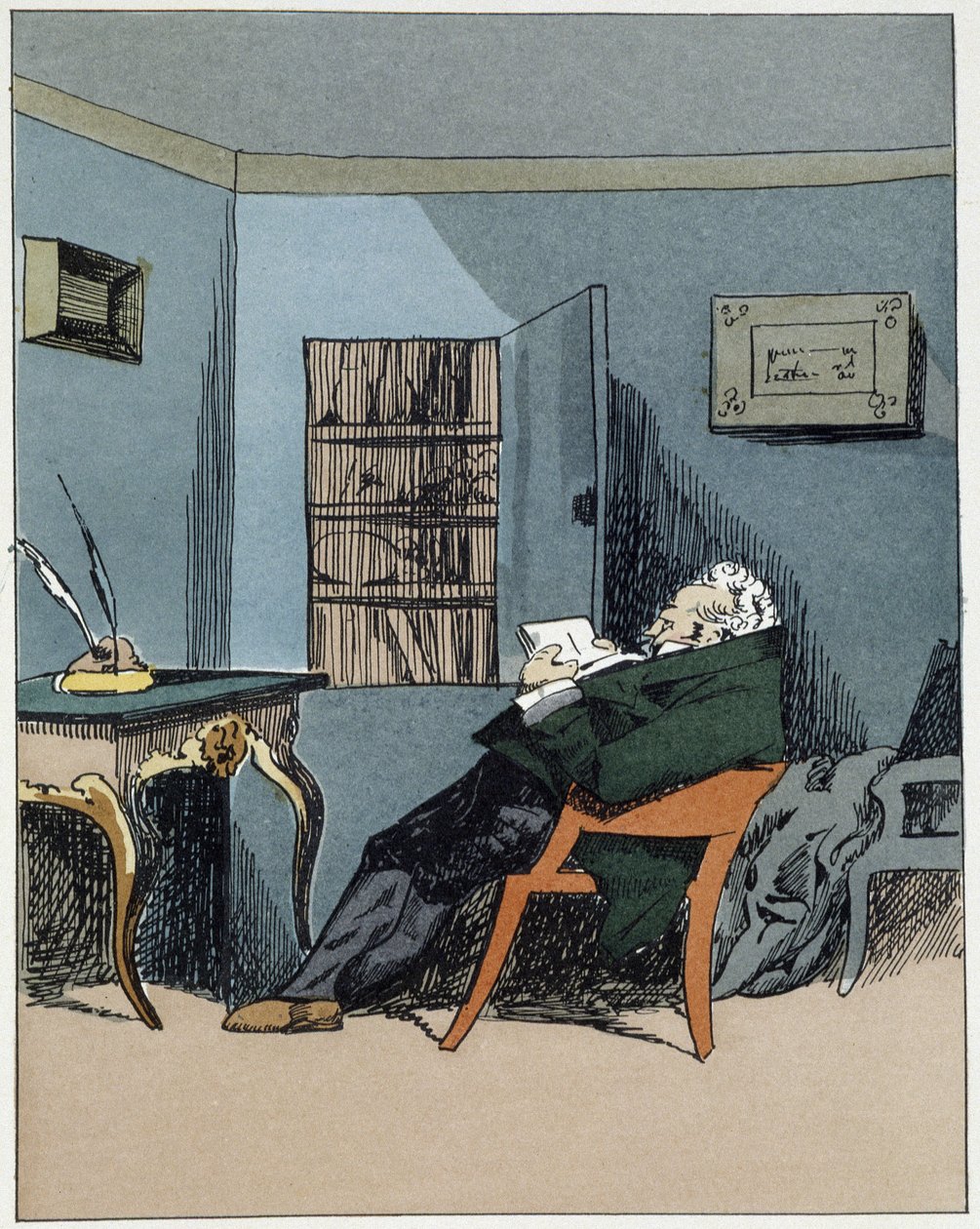 Head of office - in “” Administrative mores”” by Henri Monnier 作者 亨利·邦纳维特·蒙尼尔