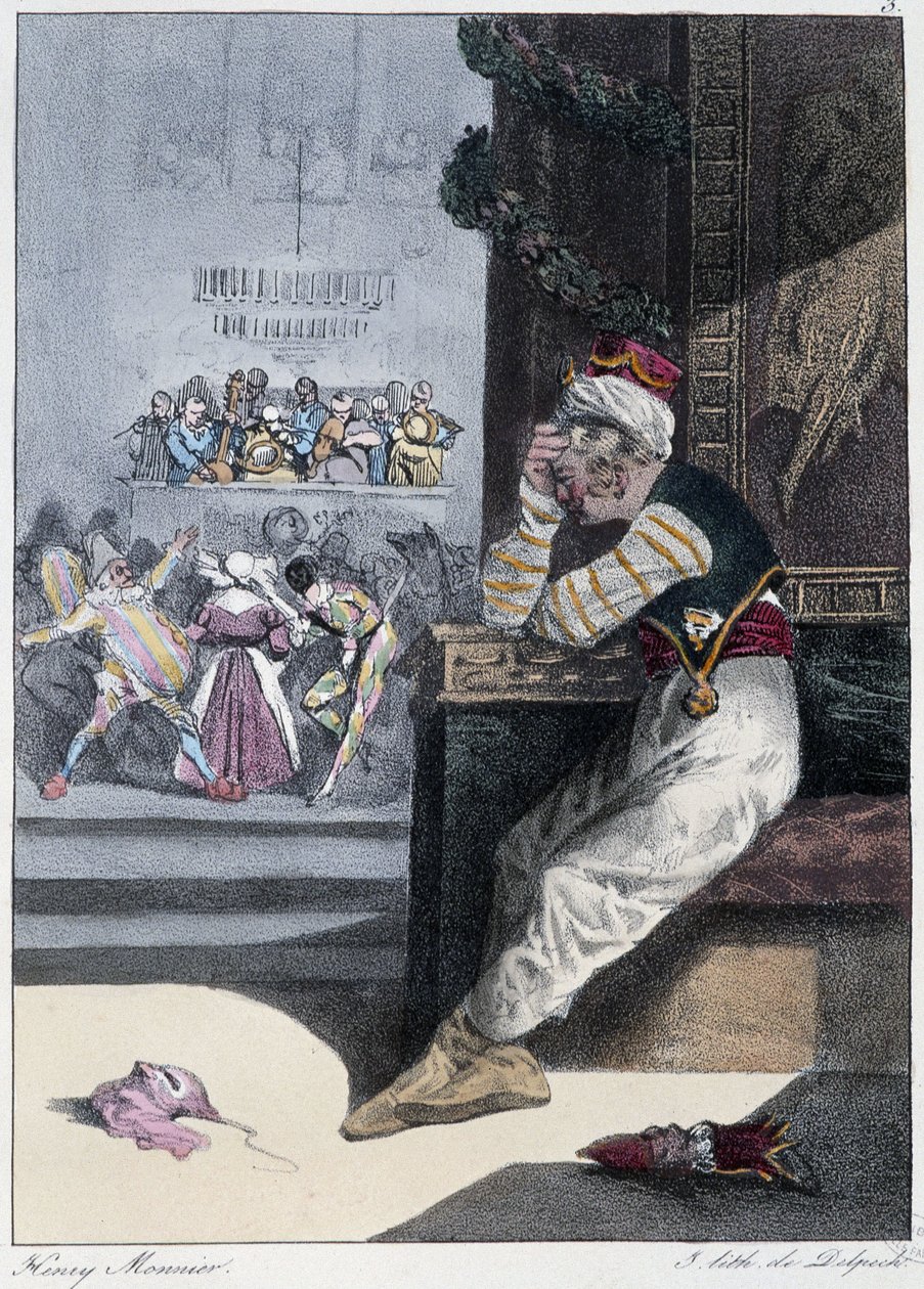 Le Carnival: “” Everyone takes his pleasure where he finds him”” - in “” Les pastemps”” by Henri Monnier, ed. Delpech, Paris 作者 亨利·邦纳维特·蒙尼尔