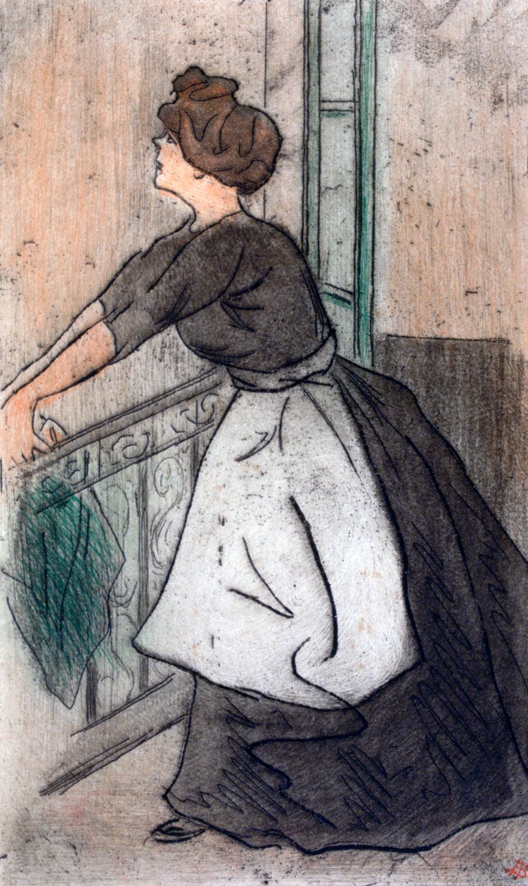 女服务员，c1871-1919 作者 亨利·布特（Henri Boutet）