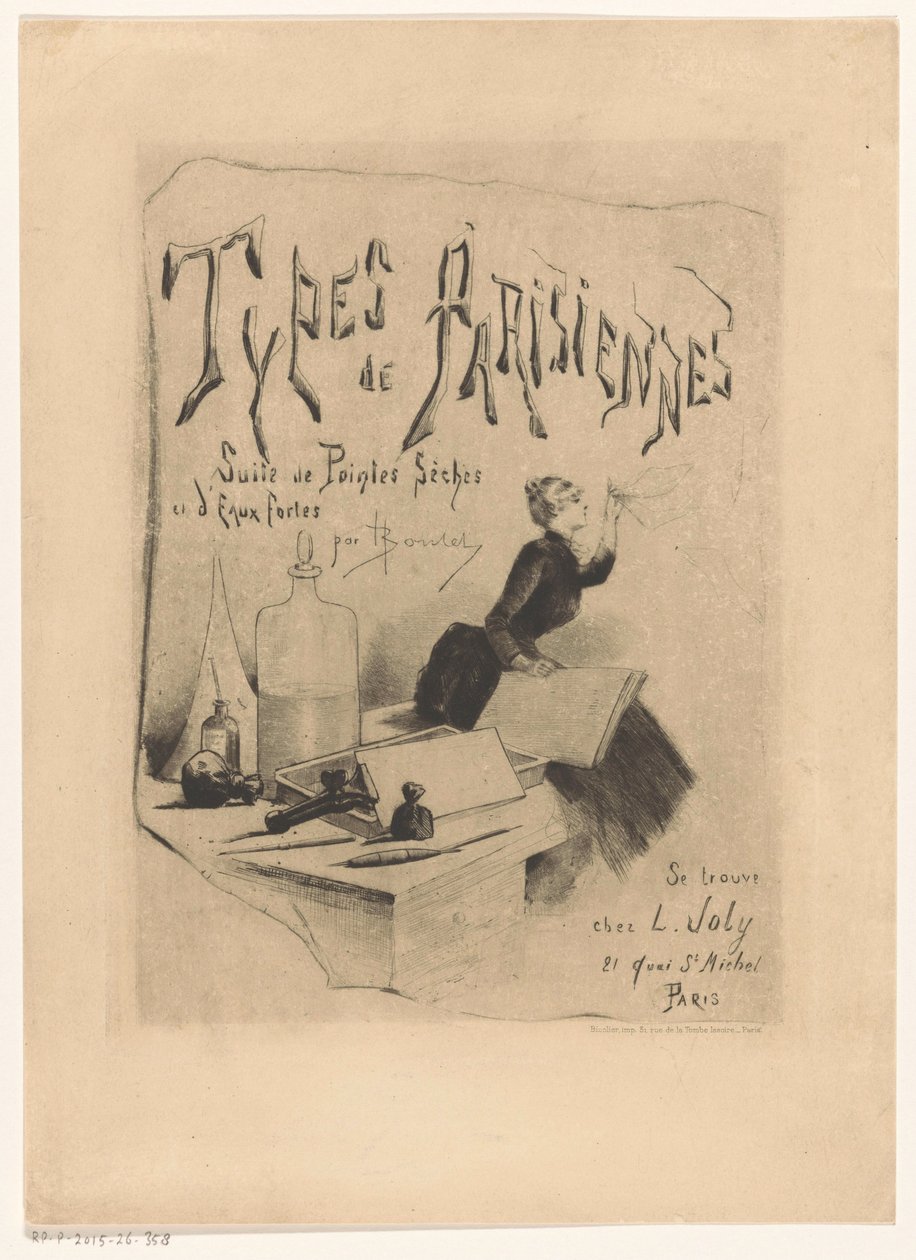 版画师的材料和仪器 Types de Parisienne（对象上的系列标题） 作者 亨利·布特（Henri Boutet）