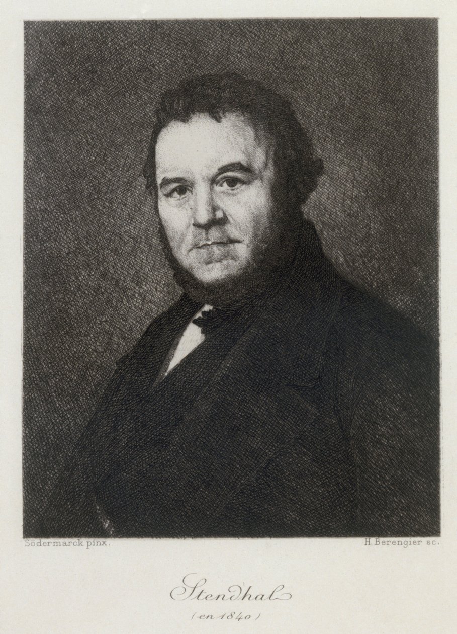 Marie-Henri Beyle, dit Stendhal 1783-1842在1840年的画像。 作者 亨利·贝朗吉尔