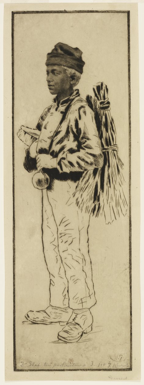 La ramoneur（The Chimney Sweep），c.1890（蚀刻和干点） 作者 亨利·查尔斯·瓜拉德