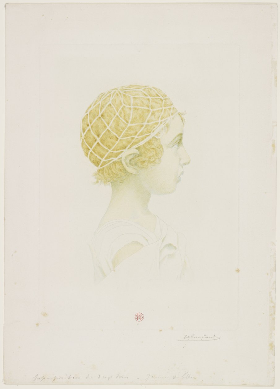让·雷蒙德·盖拉尔 (Jean Raimond Guérard) 的肖像，约 1890 年（彩色干点） 作者 亨利·查尔斯·瓜拉德