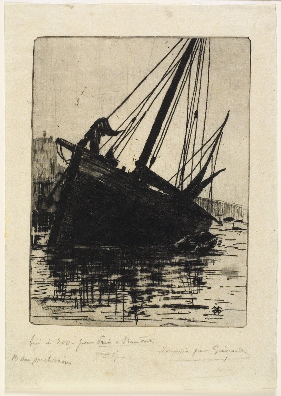 搁浅，c.1888 作者 亨利·查尔斯·瓜拉德