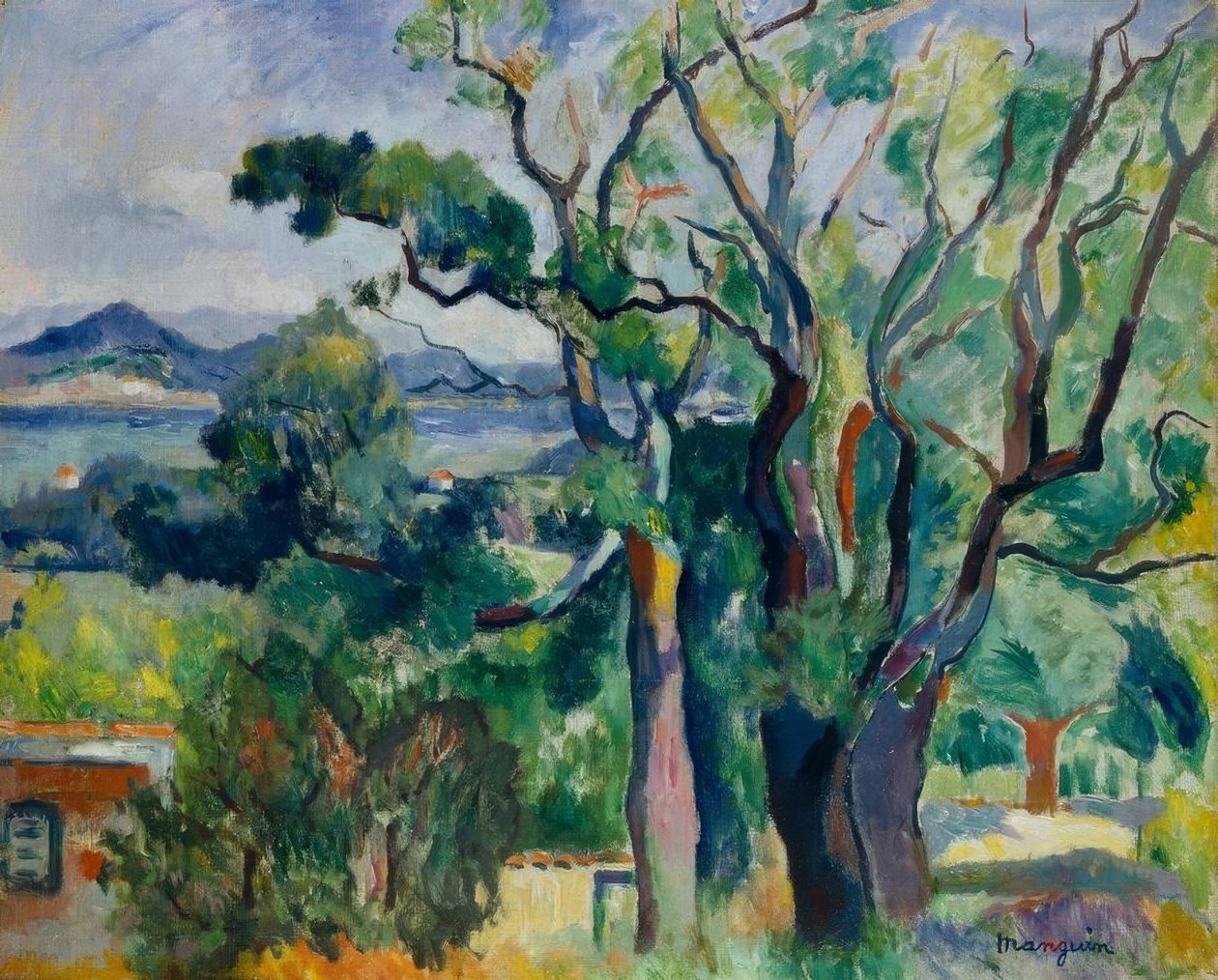 La baie de Saint-Tropez 作者 亨利·查尔斯·曼甘
