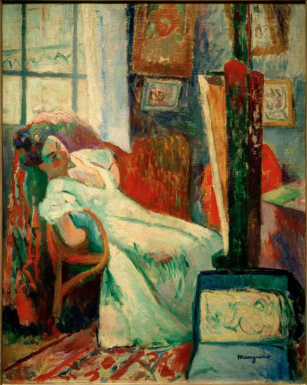Le Repos du modèle (Jeanne) 作者 亨利·查尔斯·曼甘