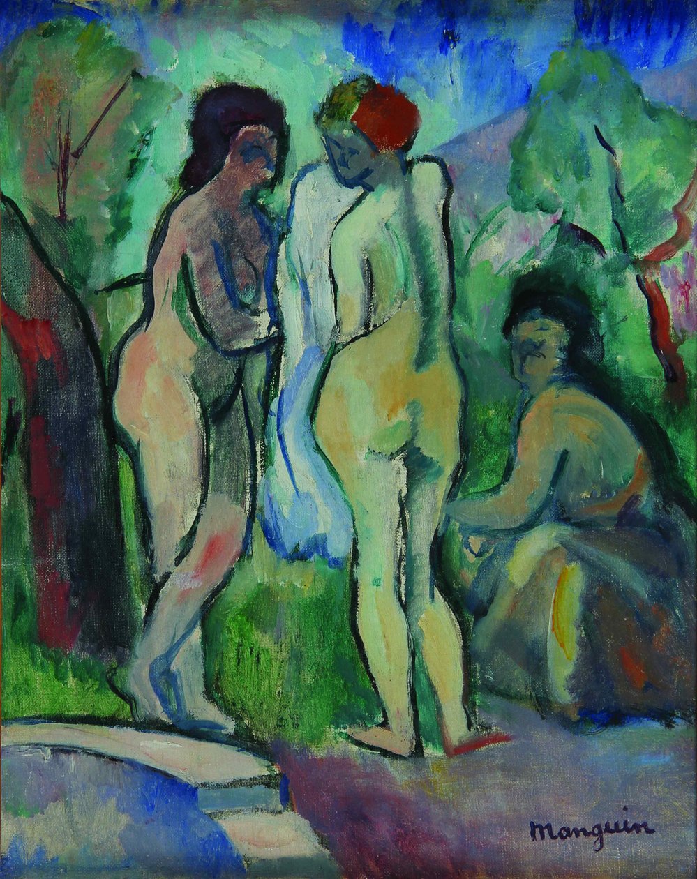 Les baigneuses 沐浴者，1905年。 作者 亨利·查尔斯·曼甘