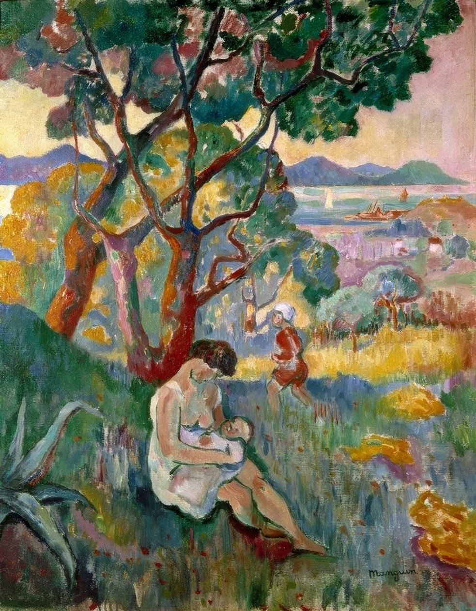 Saint-Tropez, vue de la villa Demière 作者 亨利·查尔斯·曼甘