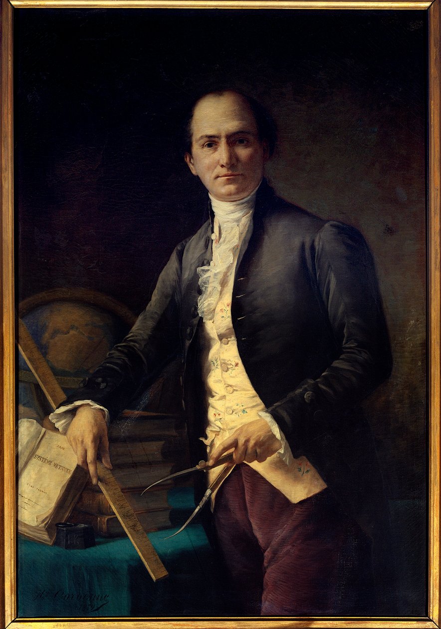 天文学家让·巴蒂斯特 (Jean-Baptiste) Joseph Delambre 的肖像 (1749-1822) - 亨利·科罗恩 (Henri Coroenne) 的绘画 (1822-1909) - 巴黎，天文台博物馆 - 天文学家让·巴蒂斯特 (Jean-Baptiste) Joseph Delambre 的肖像(1749-1822) - 绘画 作者 亨利·科隆