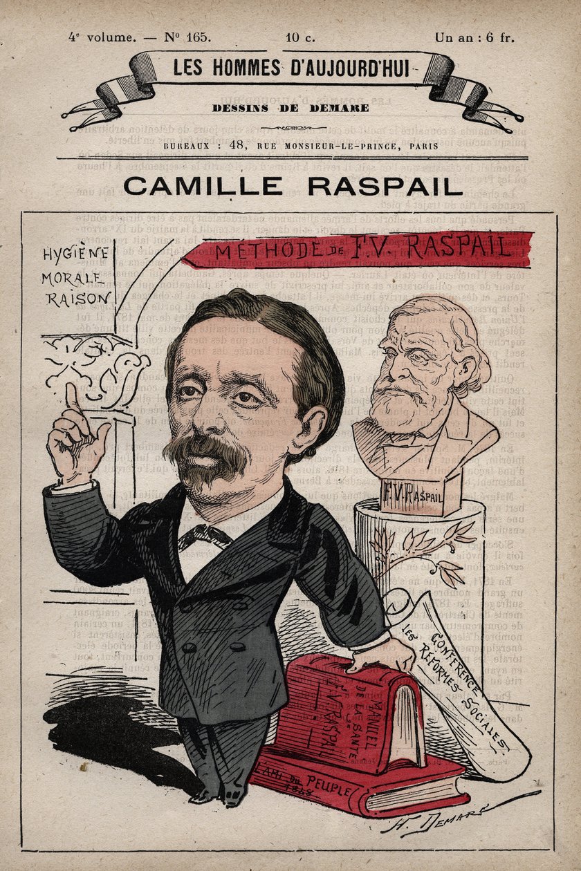 卡米尔-拉斯帕尔（Camille Raspail）的漫画，1827-1893年，英国政治家，出自《今日之人》，约1880年，亨利-德马尔（1846-1888）1880年。 作者 亨利·迪马雷