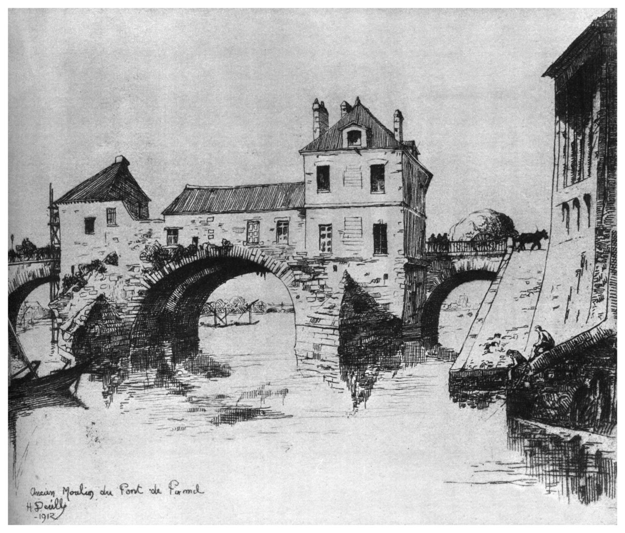 老磨坊"，约1840-1880年 1924年 作者 亨利·德维尔