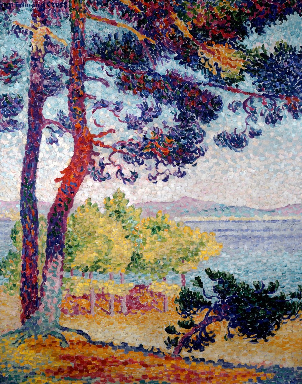 午后在帕迪贡。 Henri Delacroix Dit Cross (Henri Edmond Cross) 的绘画 (1856-1910) 作者 亨利·埃德蒙·克罗斯